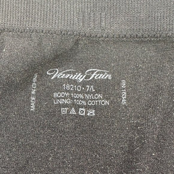 Vanity Fair Women's Size 7 Large Panty Hipster Seamless Black New With Tags - Picture 3 of 8